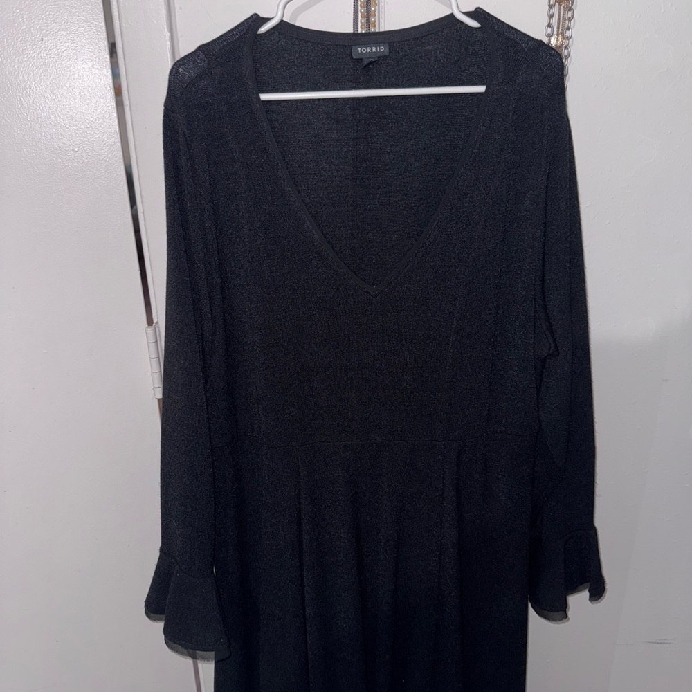 Torrid Black Flutter Sleeve Dress - Picture 5 of 7